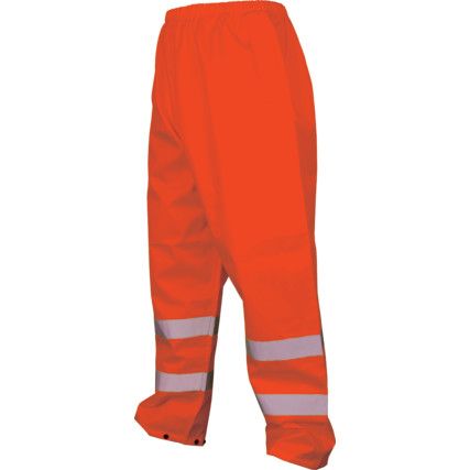 Trousers, Unisex, Orange, Polyester, Waist 40"-41", Regular Leg, 2XL