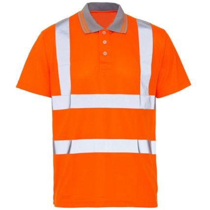 Polo Shirt, Unisex, Orange, Polyester, Short Sleeve, 2XL