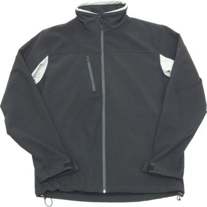 Soft Shell Jacket, Unisex, Black/Grey, Polyester, XL