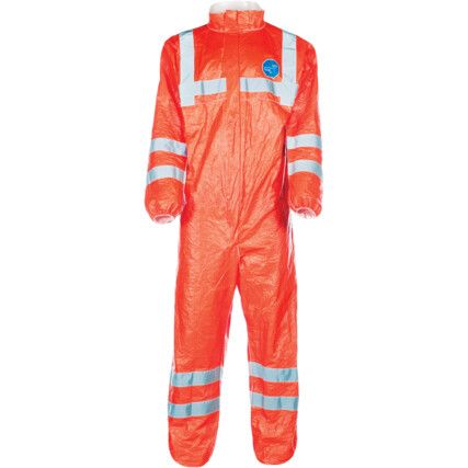 500 HV, Chemical Protective Coveralls, Disposable, Type 5/6, Orange, Tyvek® 500 HV, Zipper Closure, Chest 56-58", 3XL