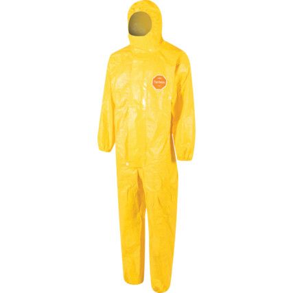 2000 C, Chemical Protective Coveralls, Disposable, Type 3/4/5/6, Yellow, Tychem® 2000 C, Zipper Closure, Chest 40-42", M