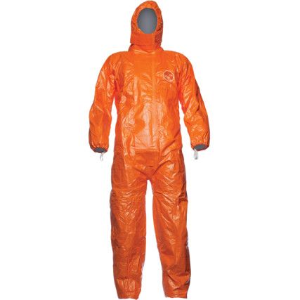 Labo, Chemical Protective Coveralls, Disposable, Type 5/6, Orange, Tyvek® 500, Zipper Closure, Chest 48-50", XL