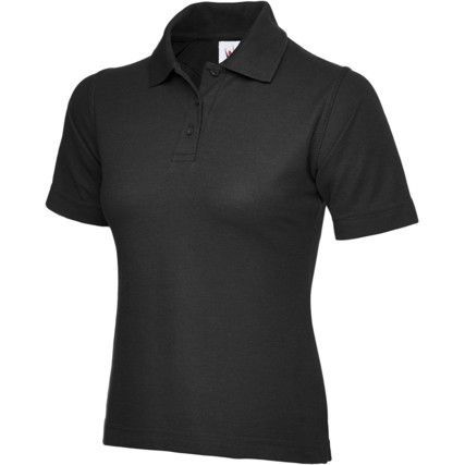 UC106 LADIES POLO SHIRT BLACK(S-12)(M)