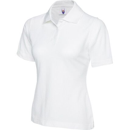 UC106 LADIES POLO SHIRT WHITE(S-10)(S)