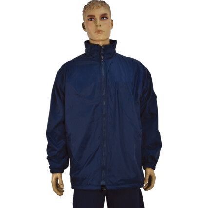 Fleece Jacket, Unisex, Navy Blue, Fleece/Nylon/Polyester, XL