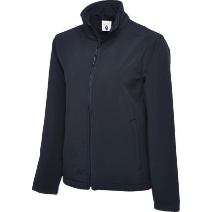 Soft Shell Jacket, Reusable, Men, Navy Blue, Elastane/Polyester, XS