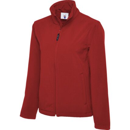 UC612 CLASSIC FULL ZIP SOFT SHELL JACKET RED (2XL)