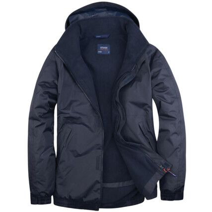 Outdoor Jacket, Reusable, Men, Navy Blue, Polyester, XS