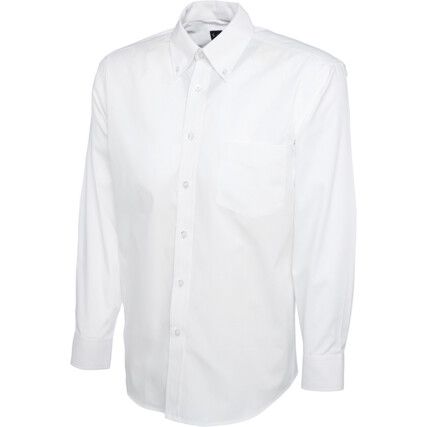 Long Sleeved Shirt, White, Men's, 16.5" (L)