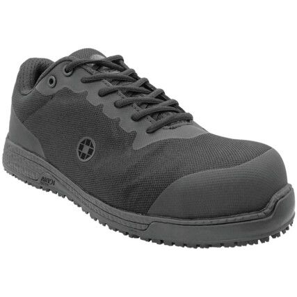 Idaho Unisex Safety Trainers, Size 9, Black, Recycled Mesh Upper, Composite Toe Cap, S1P, EN ISO 20345:2011