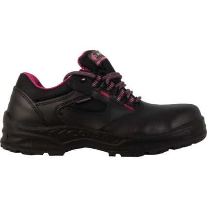 Delia Women's Composite Safety Shoes, Size 6, Black, Leather/Textile Upper, Composite Toe Cap, S3, EN ISO 20345:2011