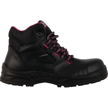 Wanda, Women, Safety Boots, Size 5, Black, Leather Upper, Composite Toe Cap, S3, EN ISO 20345:2011