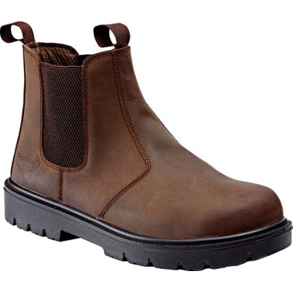 RT502DB Waxy Brown Chelsea Safety Boots - Size 7