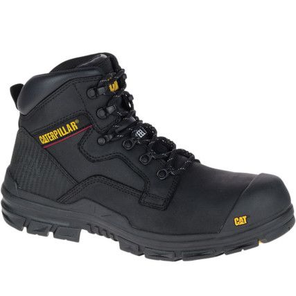 Mens Safety Boots Size 7, Black, Water Resistant, Steel Toe Cap