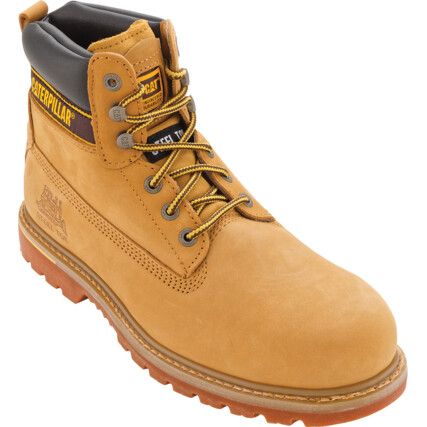 Holton, Men, Safety Boots, Size 8, Tan, Leather Upper, Steel Toe Cap, SB, EN ISO 20345:2011