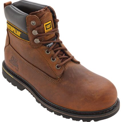 Holton, Mens Safety Boots Size 9, Brown, Leather, Steel Toe Cap