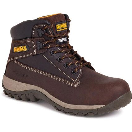 Hammer, Unisex Safety Boots Size 9, Brown, Leather, Waterproof, Composite Toe Cap