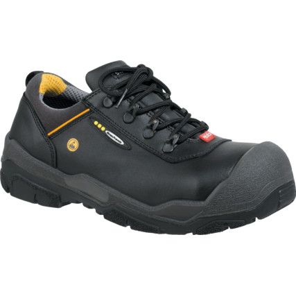 Jalas Terra Unisex Metal Safety Shoes, Size 10.5, Black, Wide Fit, Leather Upper, Aluminium Toe Cap, S3, EN ISO 20345:2011