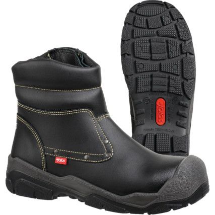 Titan, Mens Safety Boots Size 6, Black, Leather, Water Resistant, Aluminium Toe Cap, Wide Fit