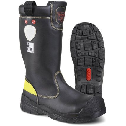 JALAS 1578 FIRE&RESCUE F1PA, SRC,T, CI BOOT BLACK SZ-38 UK-5