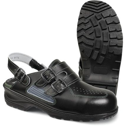 1796 Unisex Clogs, Size 2, Black, Leather Upper, EN ISO 20345:2011