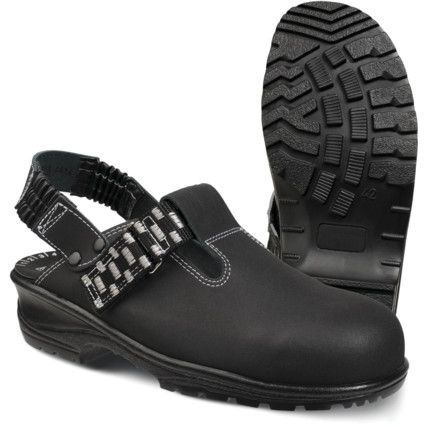 1799 Unisex Clogs, Size 2, Black, Leather Upper, SB, EN ISO 20345:2011