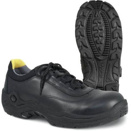 Jalas 6428 Prima Unisex Composite Safety Shoes, Size 3, Black, Polyurethane Upper, Composite Toe Cap, S3, EN ISO 20345:2011