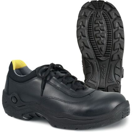 Jalas 6428 Prima Unisex Composite Safety Shoes, Size 10, Black, Polyurethane Upper, Composite Toe Cap, S3, EN ISO 20345:2011