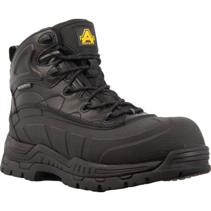 Orca Hybrid, Mens Safety Boots Size 9, Black, Leather & Rubber, Waterproof, Composite Toe Cap