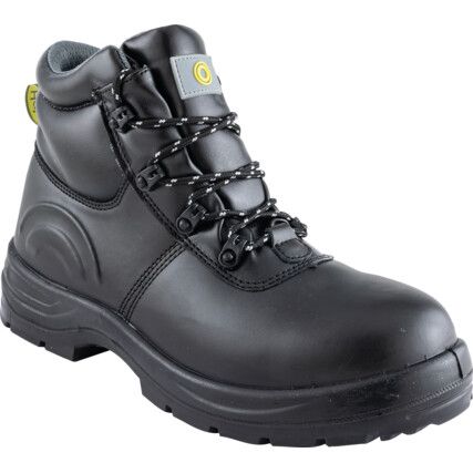 Safety Boots, Size, 5, Black, Leather Upper, Composite Toe Cap