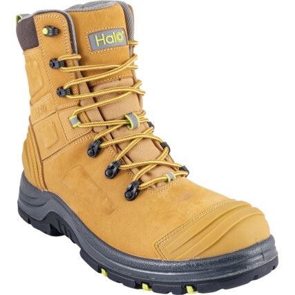 Mens Rugged Safety Boot 8" Tan (S-6)