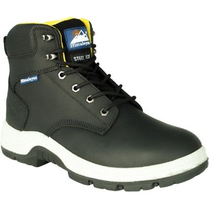 Unisex Safety Boots Size 11, Black, Leather, Steel Toe Cap