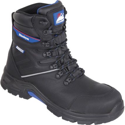 STORMHI, Unisex Safety Boots Size 13, Black, Leather, Water Resistant