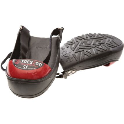 TOES2GO OVERSHOES STEEL TOE CAP RED (S-7-12)