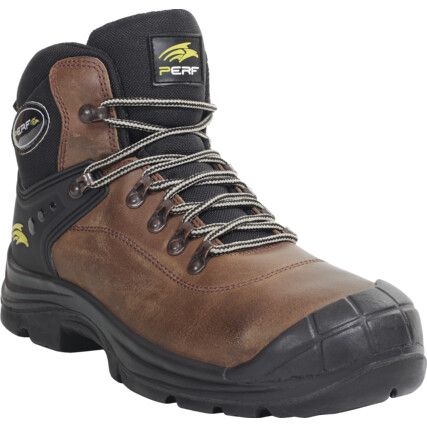 Torsion, Unisex Safety Boots Size 12, Brown, Leather