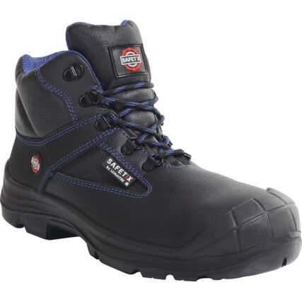 Taurus, Unisex Safety Boots Size 9, Black, Leather, Water Resistant