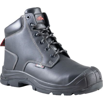 Sharp, Unisex Safety Boots Size 4, Black, Leather