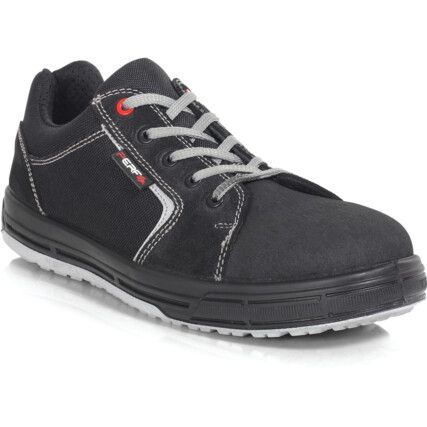 Tyson Men's Safety Trainers, Size 11, Black, Suede/Textile Upper, Steel Toe Cap, S1P, EN ISO 20345:2011