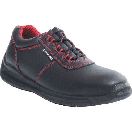 Riva Low Unisex Safety Trainers, Size 7, Black, Leather Upper, Steel Toe Cap, S3, EN ISO 20345:2011