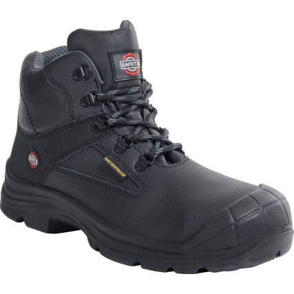 Lyra, Safety Boots Size 10, Black, Leather, Waterproof