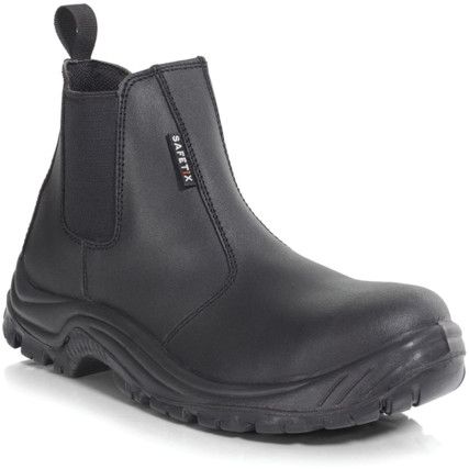 Safety Boots Size 6, Black, Leather