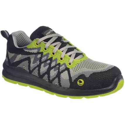 Eco Unisex Safety Trainers, Size, Black/Yellow, Technical Textile Upper, Composite Toe Cap, S1P, EN ISO 20345:2011