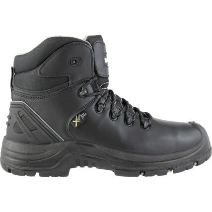 Metatarsal Protection Safety Boots Size 7, Black, Leather, Water Resistant