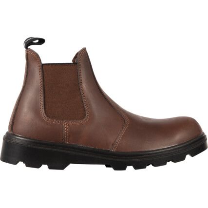 Unisex Safety Boots Size 12, Brown, Leather, Steel Toe Cap