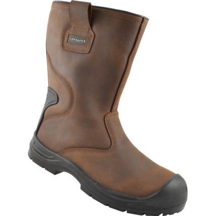 Unisex Metal Rigger Boots, Size 6, Brown, Leather Upper, Steel Toe Cap, S3, EN ISO 20345:2011