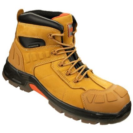 U113 HURRICANE NUBUCK LEATHER COMP BOOT HONEY C/W SCUFF CAP (SZ-6)