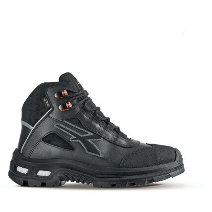 Fixed Unisex Composite Safety Shoes, Size 5, Black, Leather Upper, Composite Toe Cap, S3, EN ISO 20345:2011