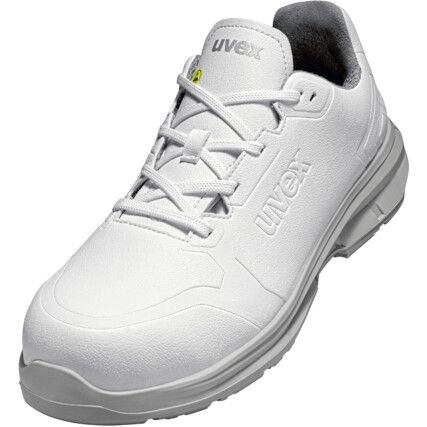 uvex 1 Unisex Composite Safety Shoes, Size 3, White, Microfibre Upper, Xenova Toe Cap, S3, EN ISO 20345:2011