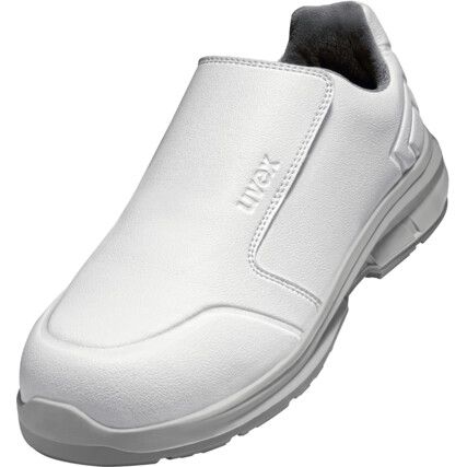 uvex 1 Unisex Composite Safety Shoes, Size 10, White, Microfibre Upper, Xenova Toe Cap, S2, EN ISO 20345:2011