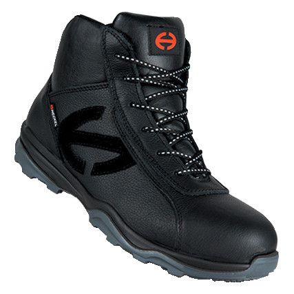 Run-R 400 High, Unisex Safety Boots Size 8, Black, Leather, Metal Free Toe Cap